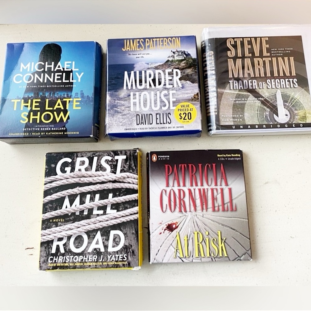 Audiobooks Lot Of Five On CD Bundle Unabridged On 40 CDs